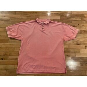 Salmon Pink Polo Shirt Menswear Casual Short‎ Sleeve Collared Top